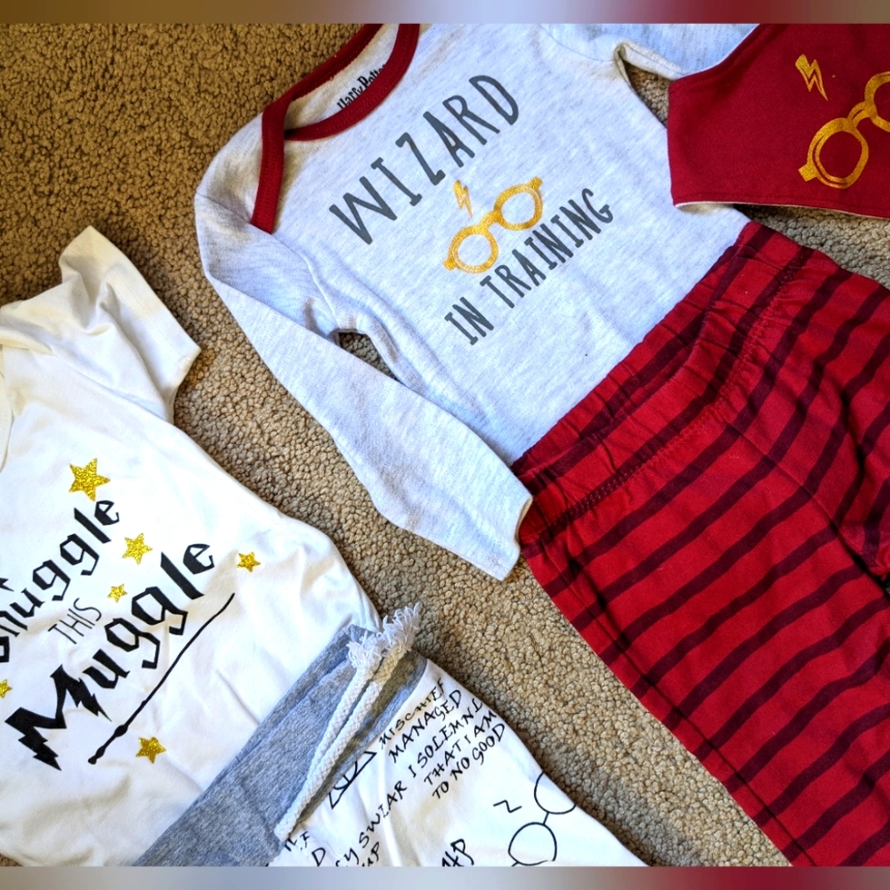 6-9 Months Harry Potter Baby Lot Bundle Hogwarts Snuggle This Muggle